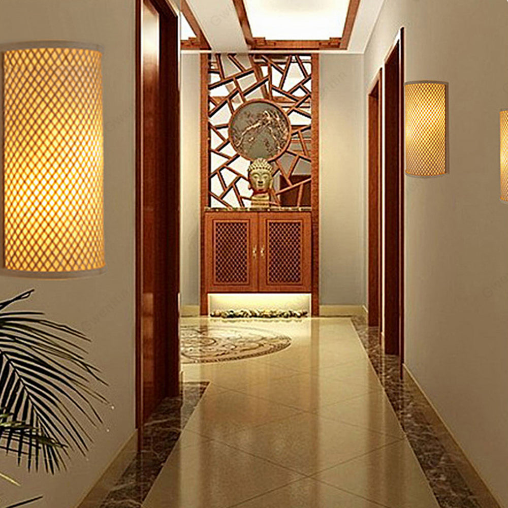 Muto Led Wall Mounted Bedside Lamp, Rattan/Acrylic, Bedroom - Neutralighting