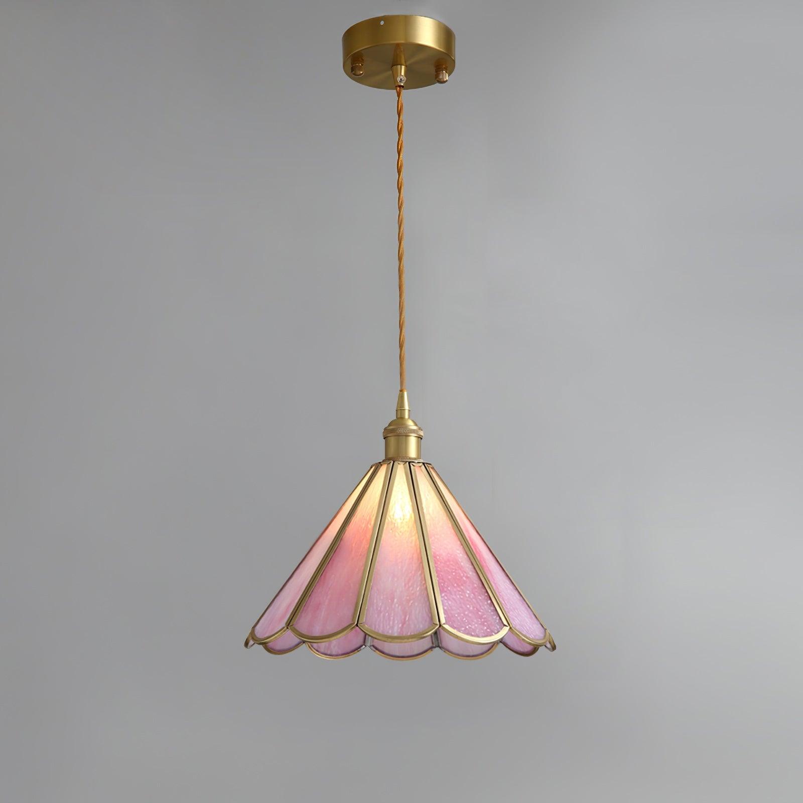 Lione Pink Stained Glass Pendant Light - Neutralighting