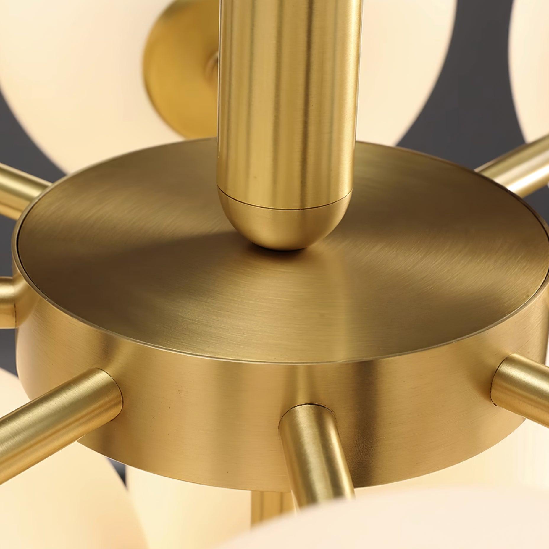 Chandelier Glass Globe Cluster Brass Frame Modern Minimalist Home - Neutralighting