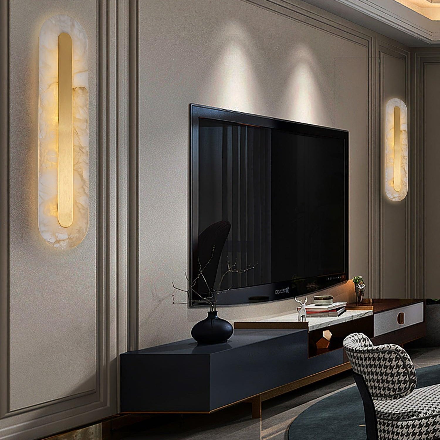 Hurn Alabaster Rounded Wall Lamp