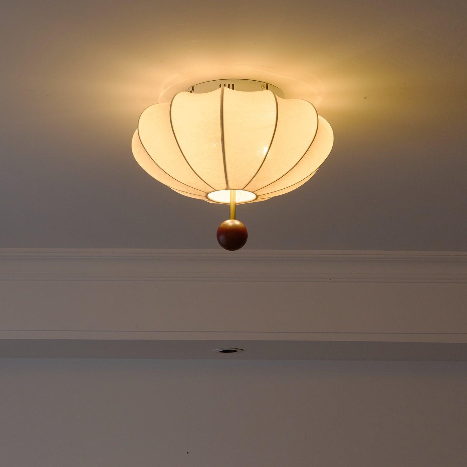 Willow Ceiling Light Marceline Wood & Fabric - Neutralighting