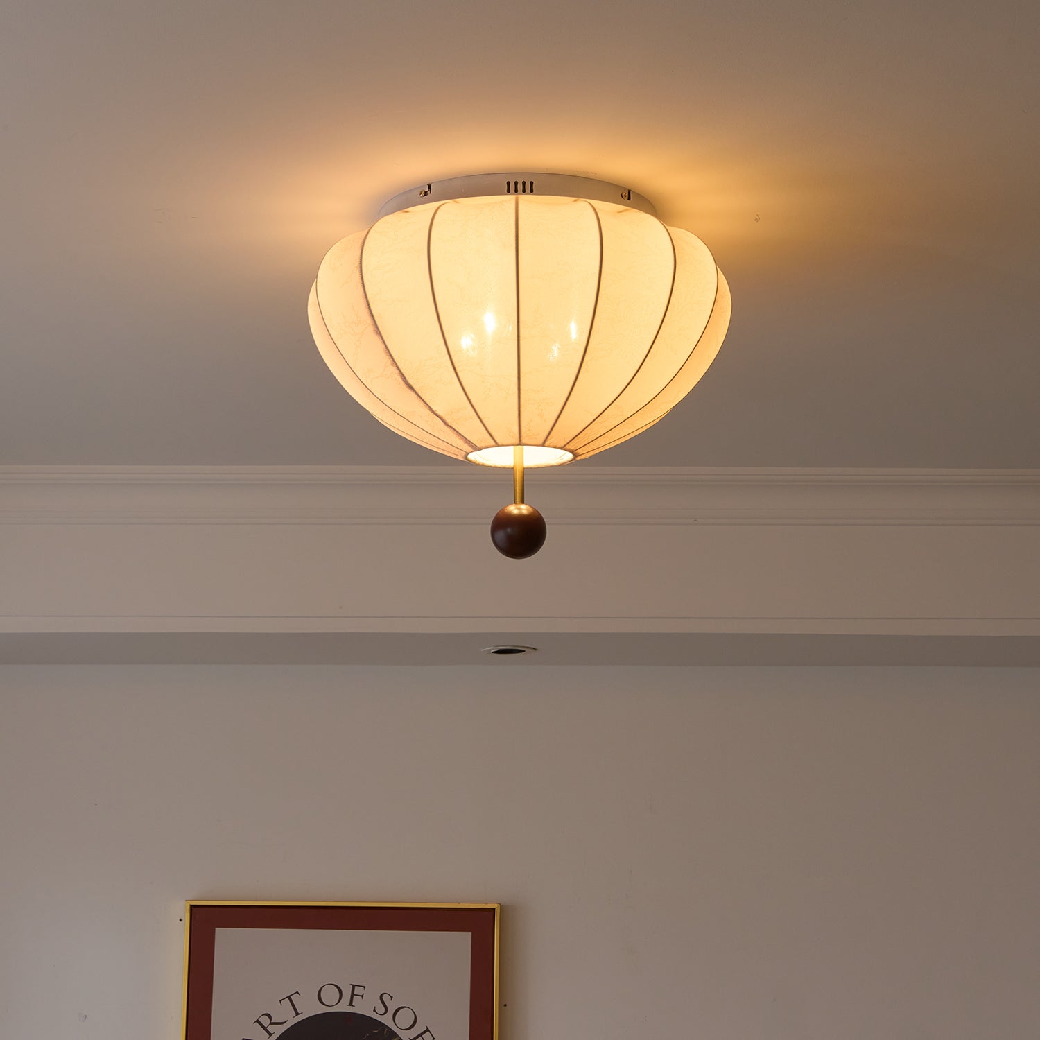 Willow Ceiling Light Marceline Wood & Fabric - Neutralighting