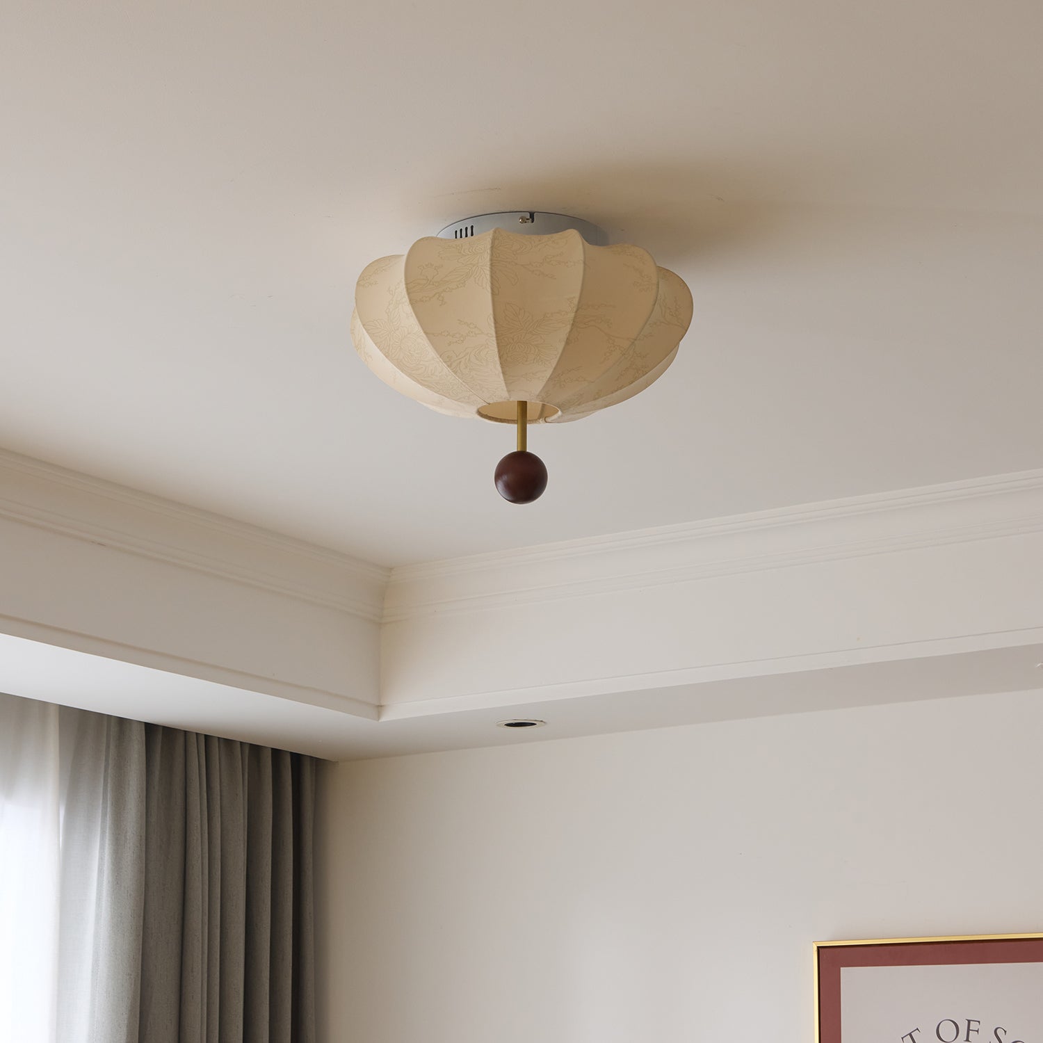 Willow Ceiling Light Marceline Wood & Fabric - Neutralighting