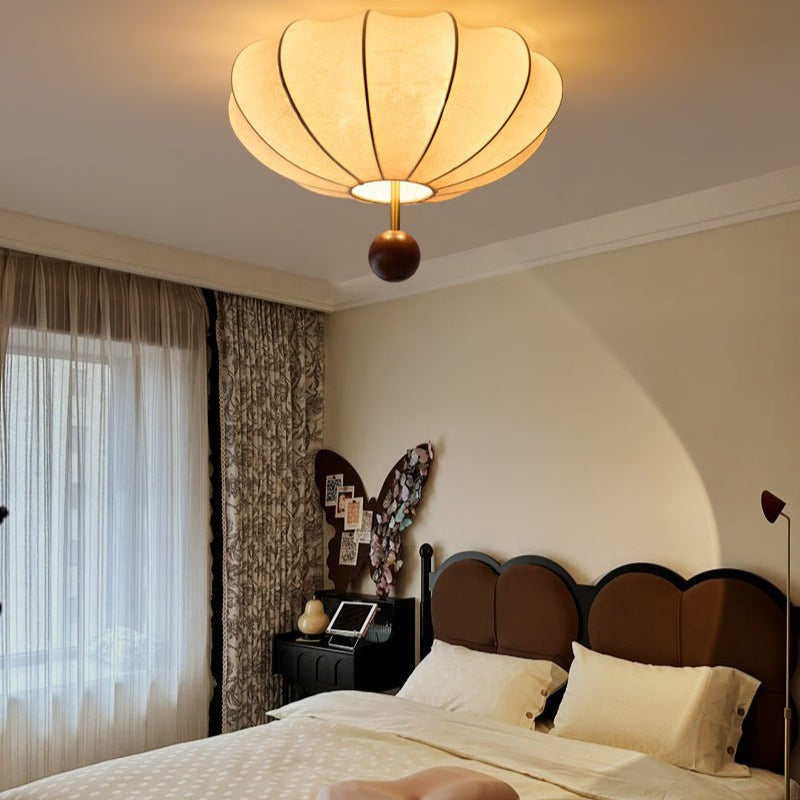 Willow Ceiling Light Marceline Wood & Fabric - Neutralighting