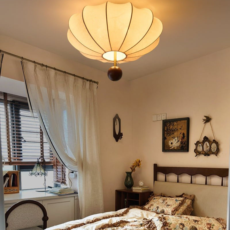 Willow Ceiling Light Marceline Wood & Fabric - Neutralighting