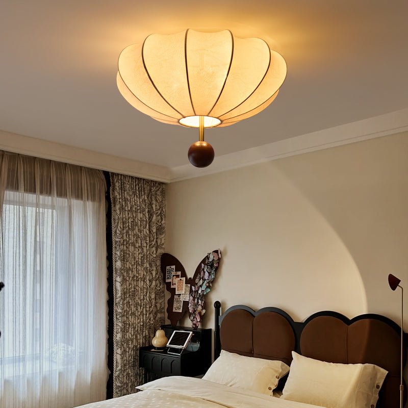 Willow Ceiling Light Marceline Wood & Fabric - Neutralighting