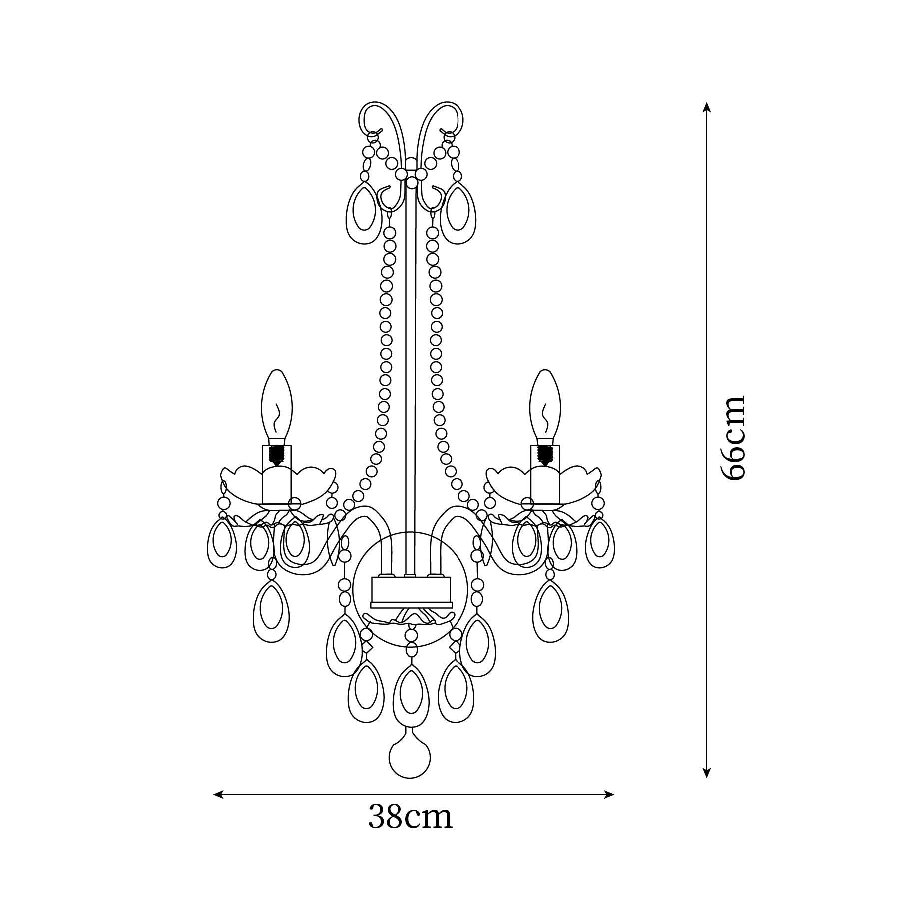 Wall Lamp Metal Crystal Pearls Ornate Elegant Chic Home Elegant - Neutralighting