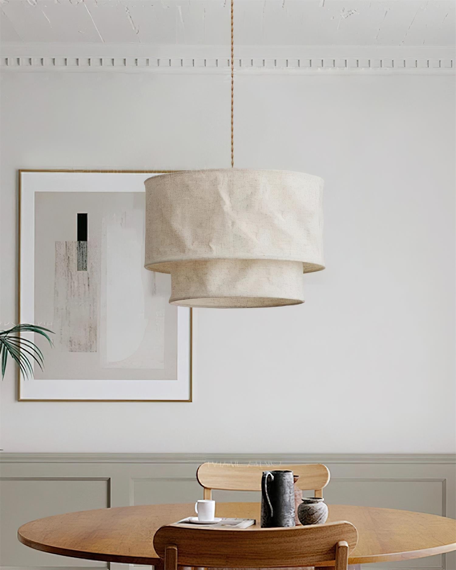 Nuvai Natural Linen Pendant Light - Neutralighting