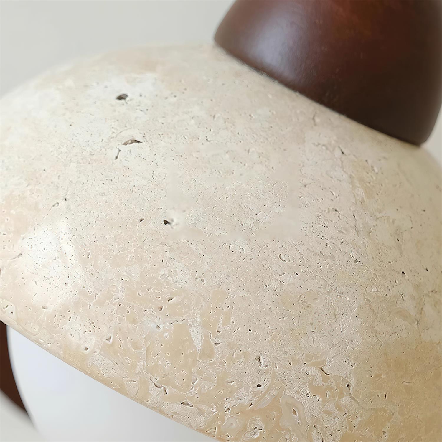 Solaro Wall Light Travertine White Opalescent Globe - Neutralighting