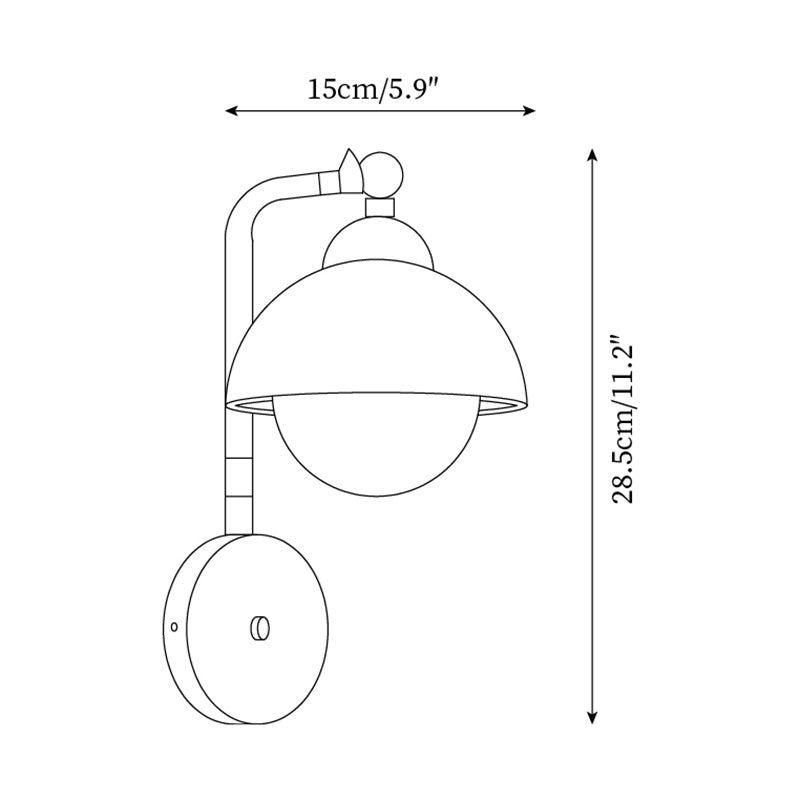 Solaro Wall Light Travertine White Opalescent Globe - Neutralighting