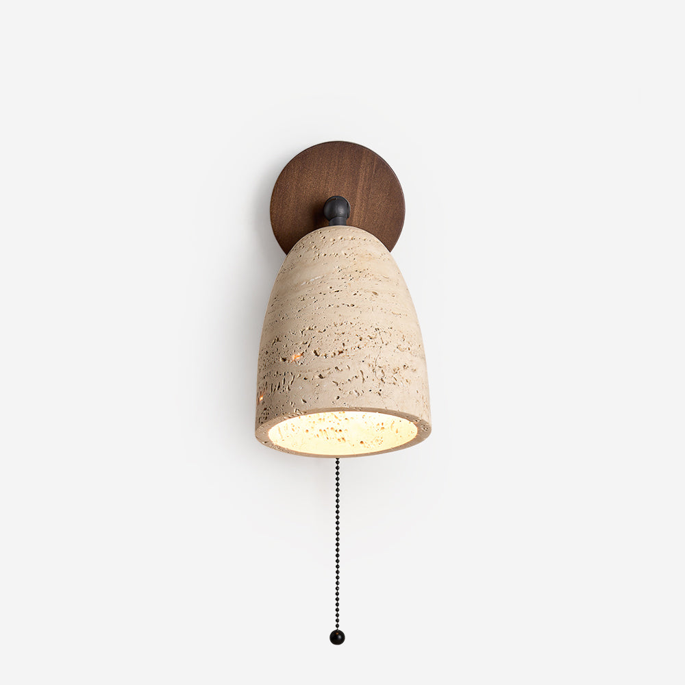Solaro Wall Lamp Travertine with pull chain - Neutralighting