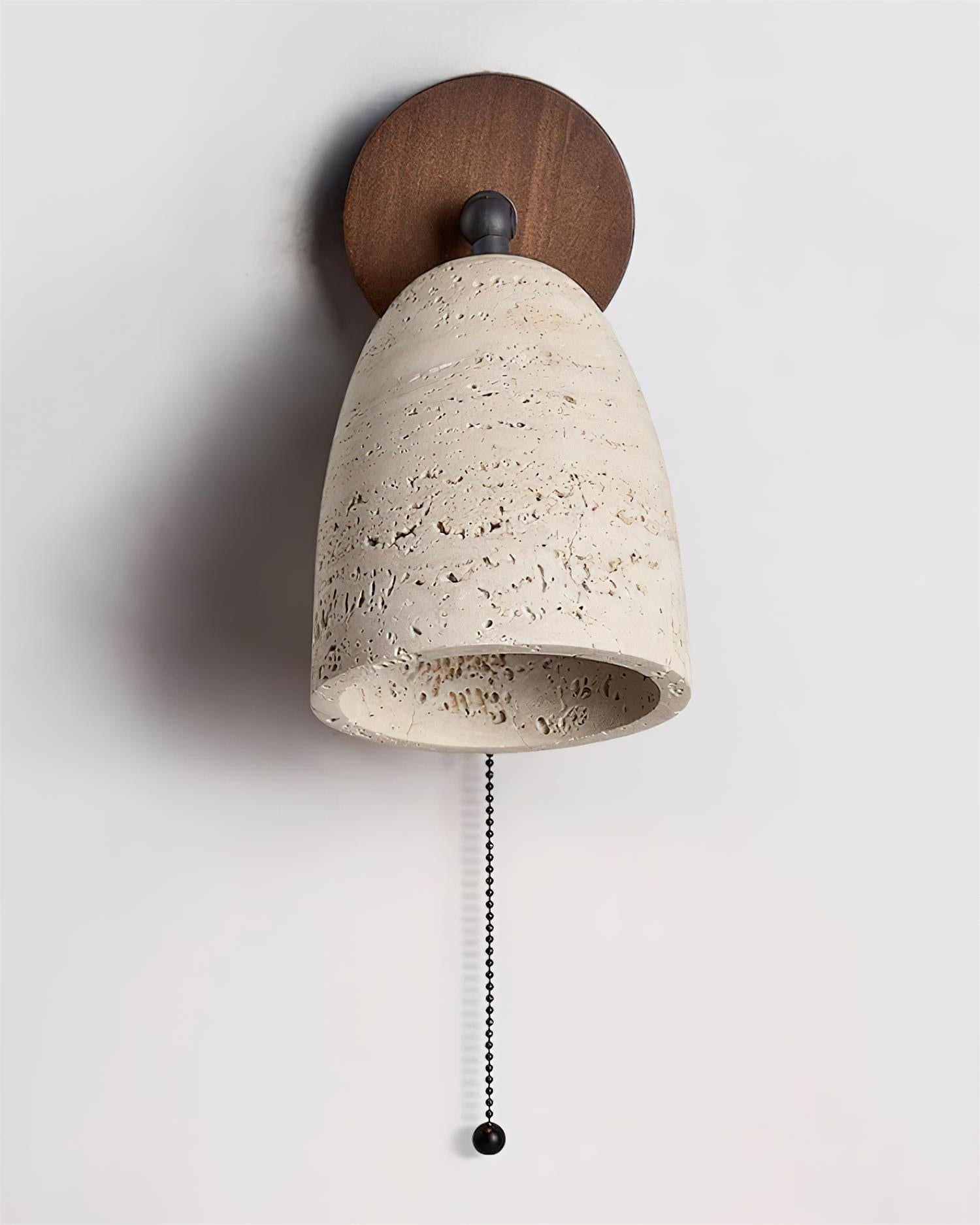 Solaro Wall Lamp Travertine with pull chain - Neutralighting