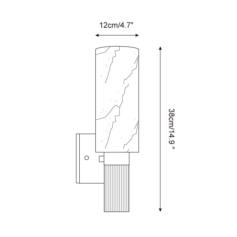 Luste Cylindrical Alabaster Wall Lamp - Neutralighting