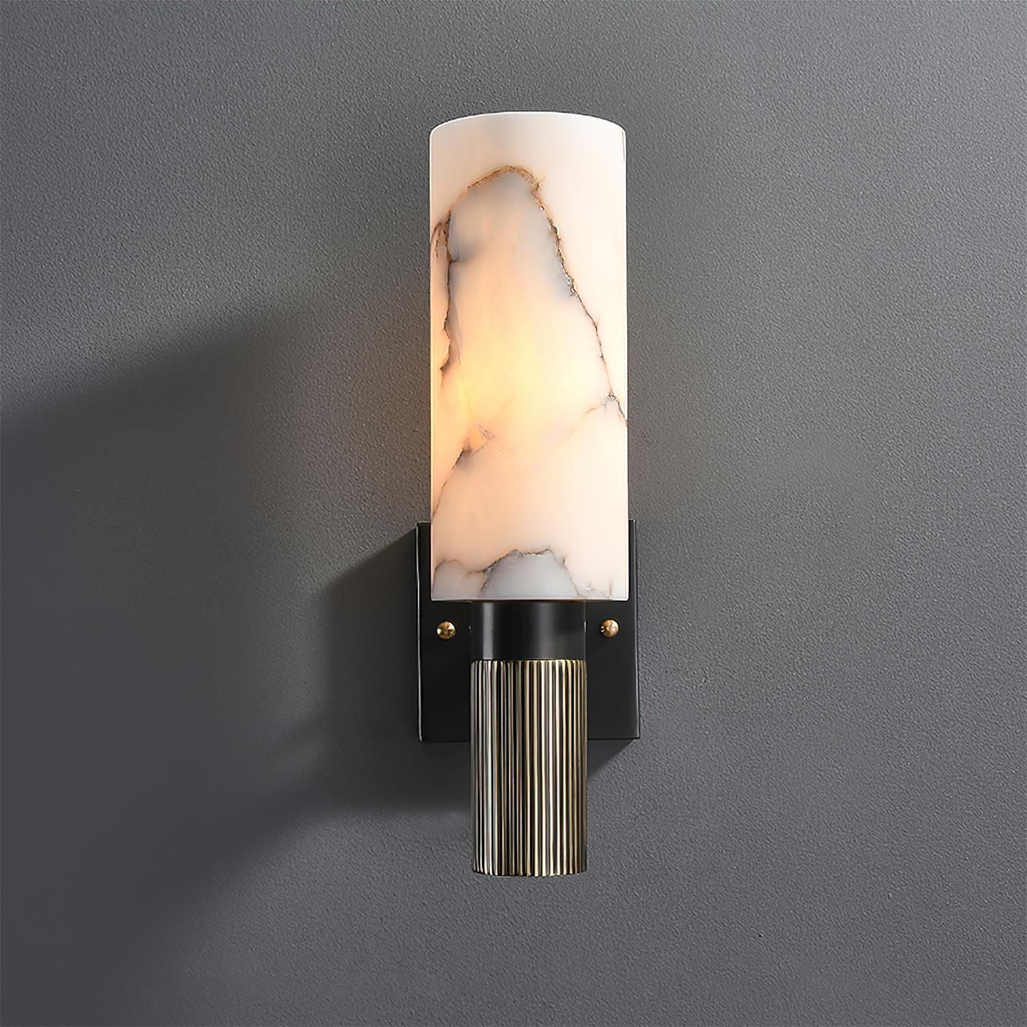 Luste Cylindrical Alabaster Wall Lamp - Neutralighting