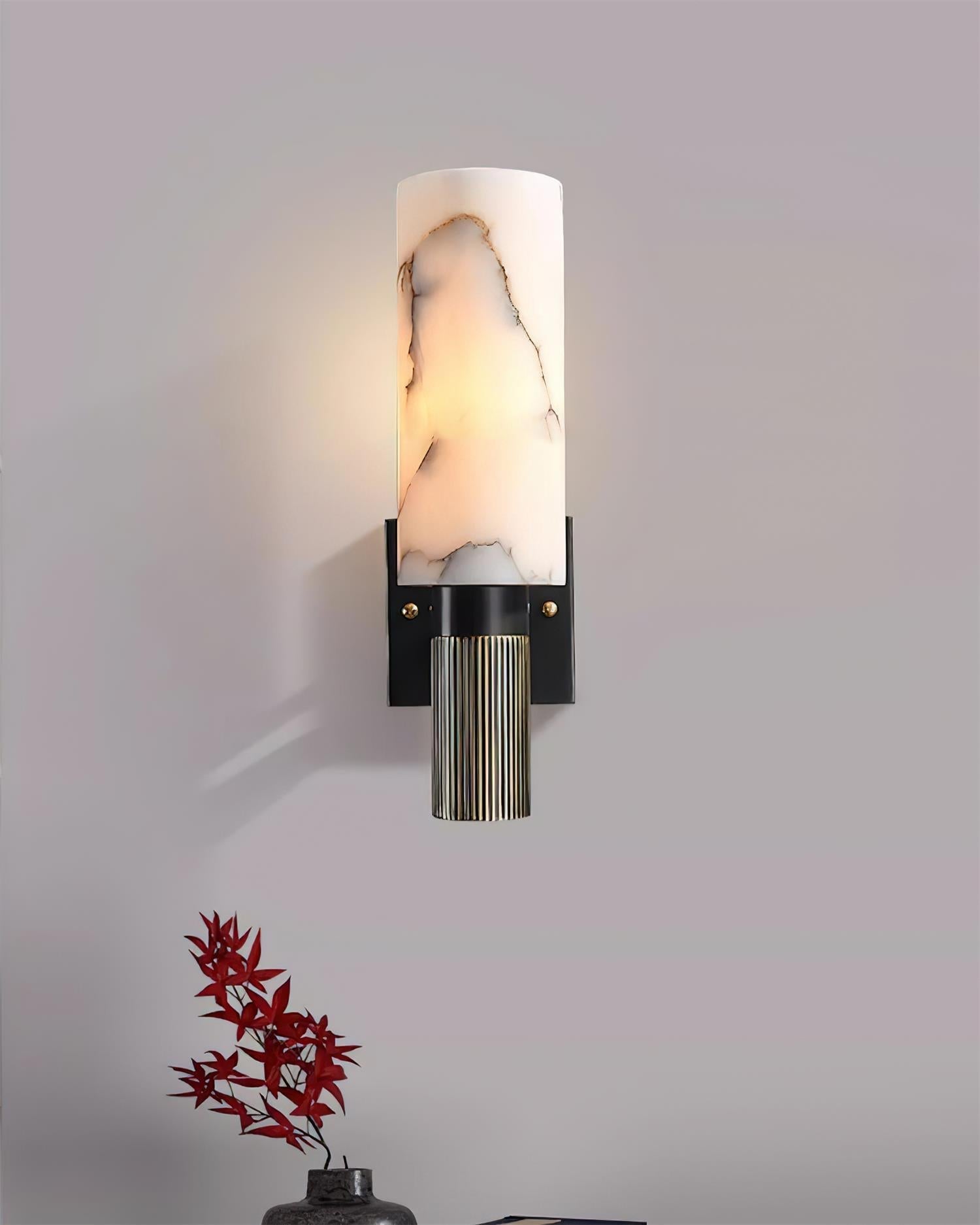 Luste Cylindrical Alabaster Wall Lamp - Neutralighting