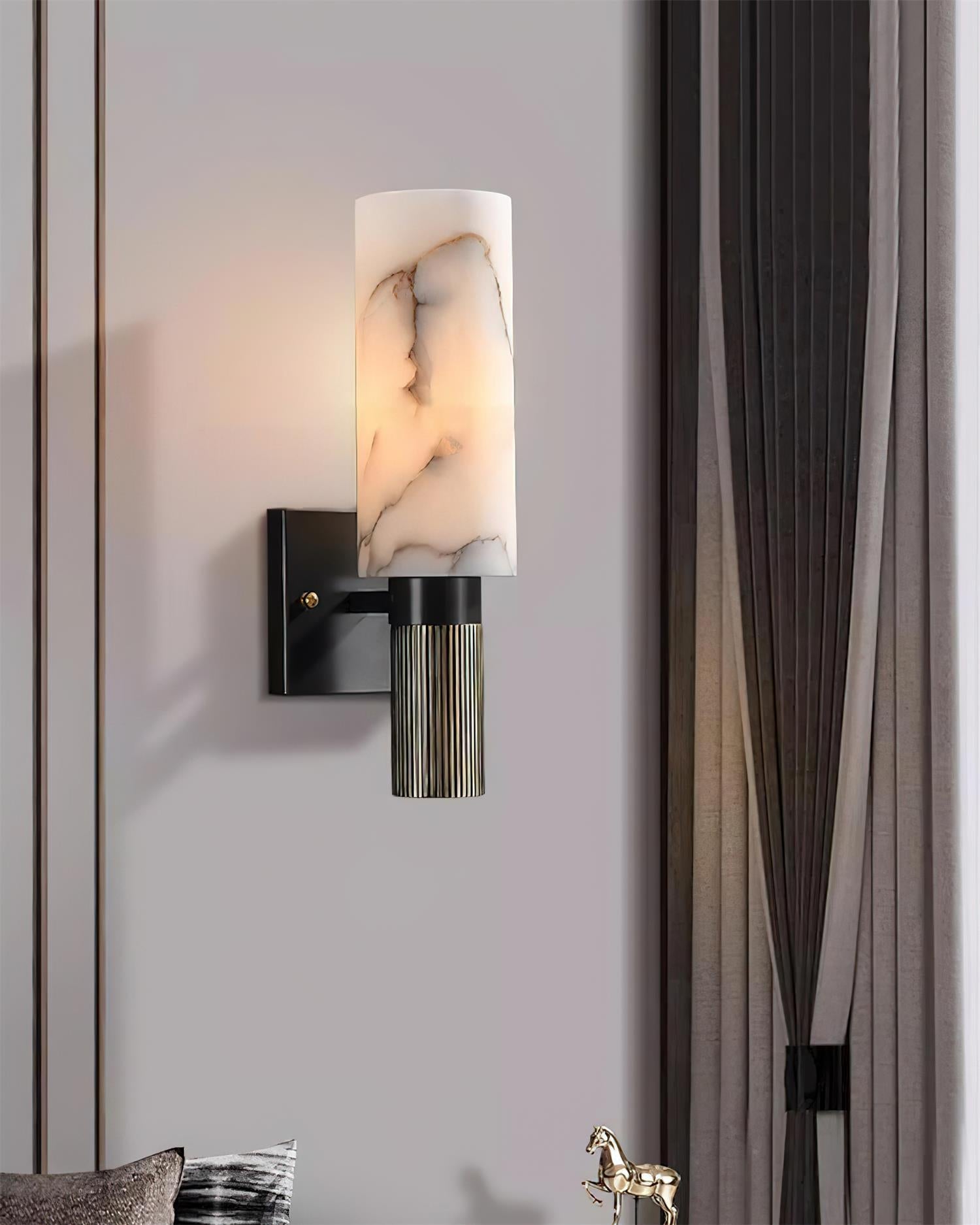 Luste Cylindrical Alabaster Wall Lamp - Neutralighting