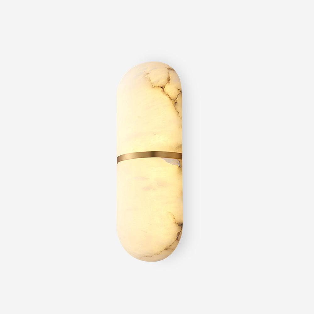 Wall Lamp Alabaster Capsule Brass Band - Neutralighting
