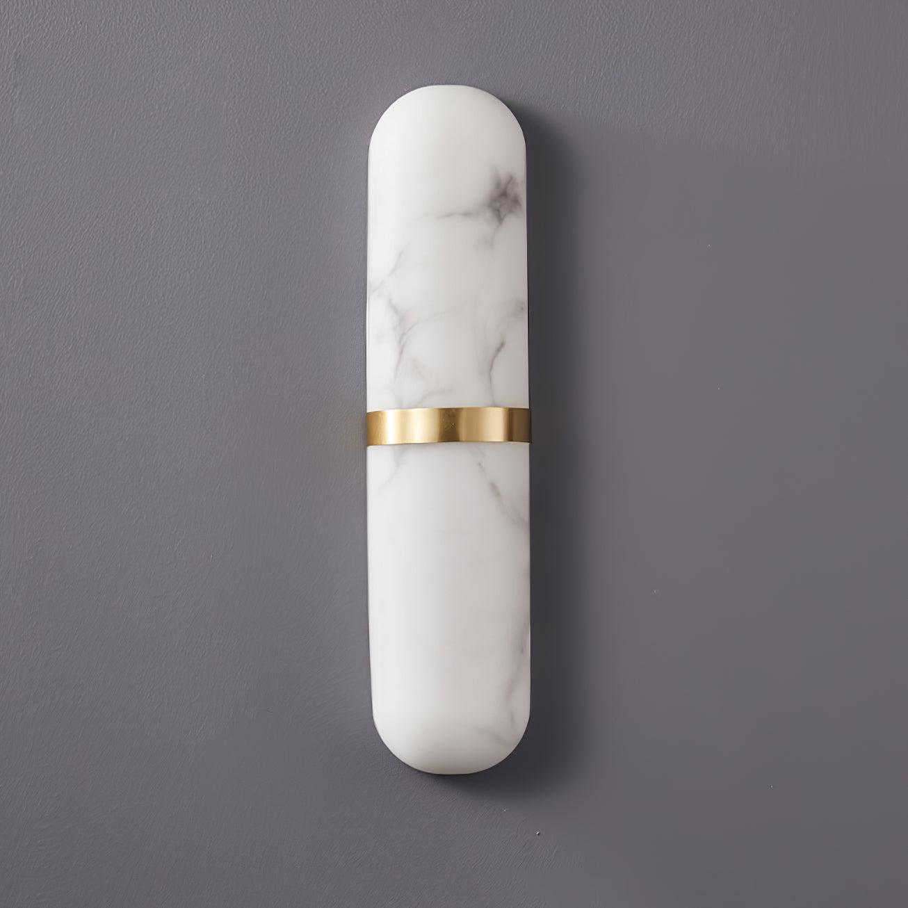 Wall Lamp Alabaster Capsule Brass Band - Neutralighting