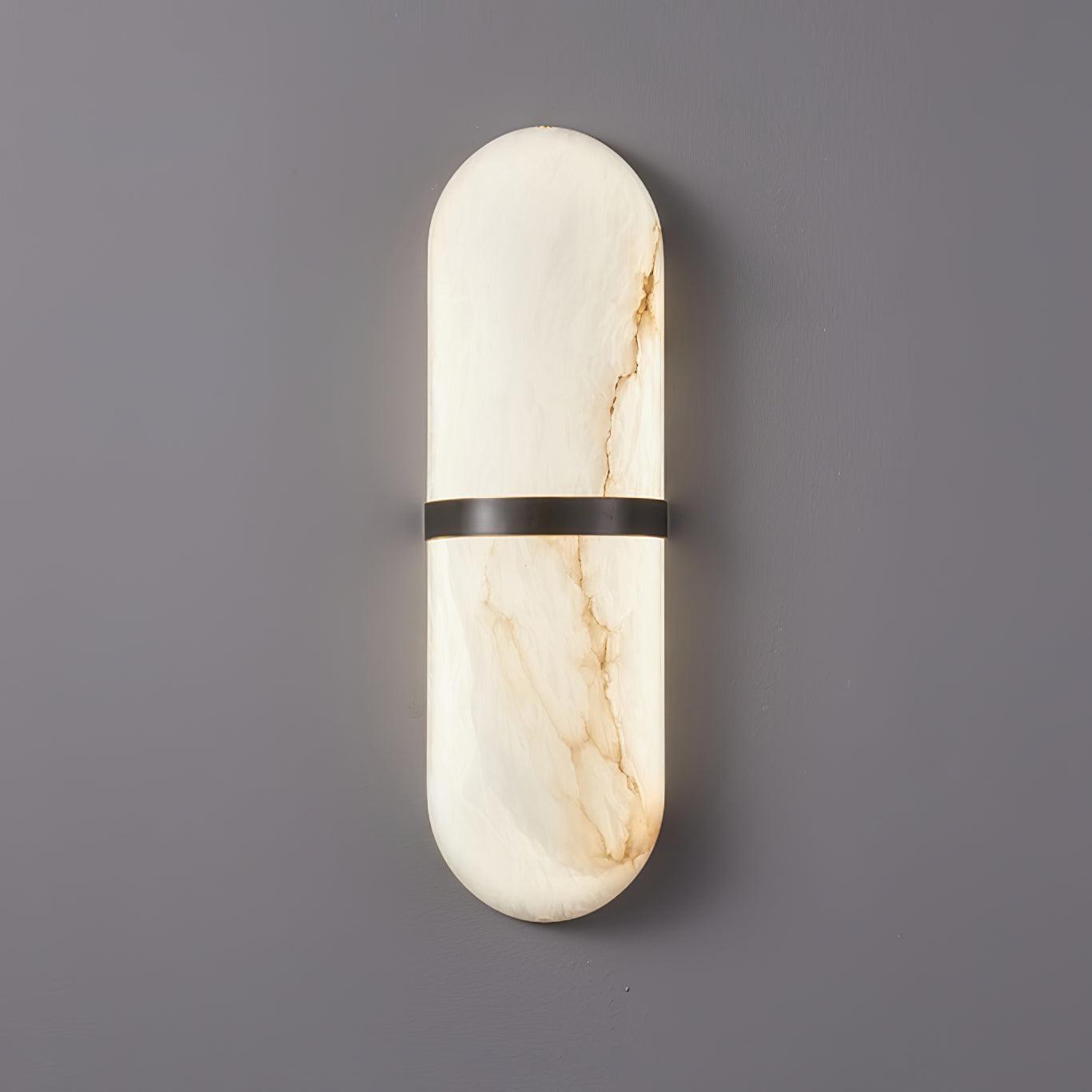 Wall Lamp Alabaster Capsule Brass Band - Neutralighting