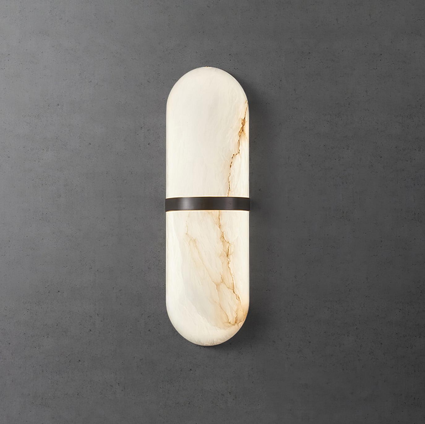 Wall Lamp Alabaster Capsule Brass Band - Neutralighting