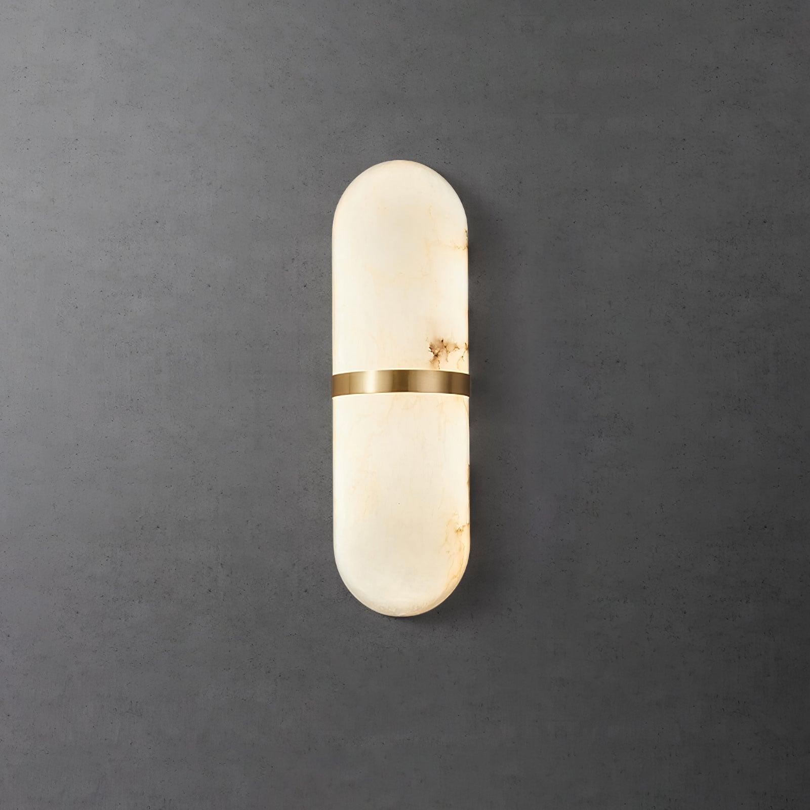 Wall Lamp Alabaster Capsule Brass Band - Neutralighting