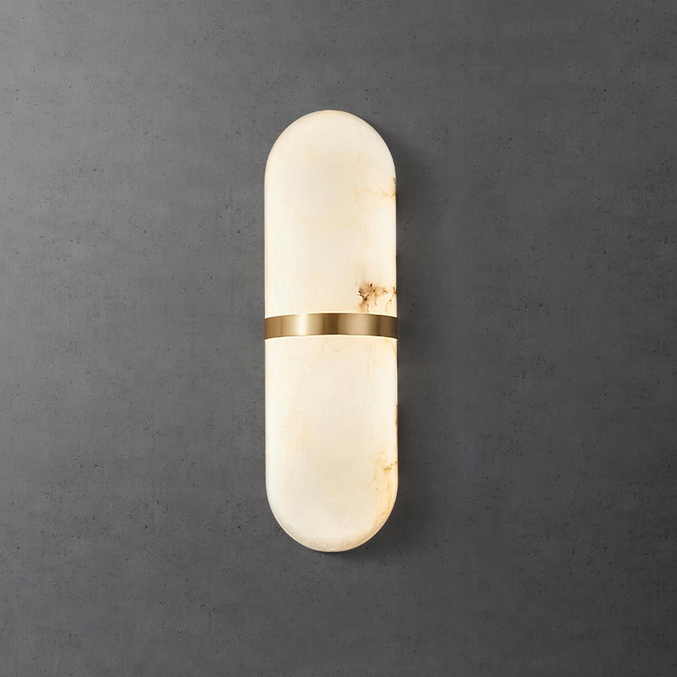 Wall Lamp Alabaster Capsule Brass Band - Neutralighting