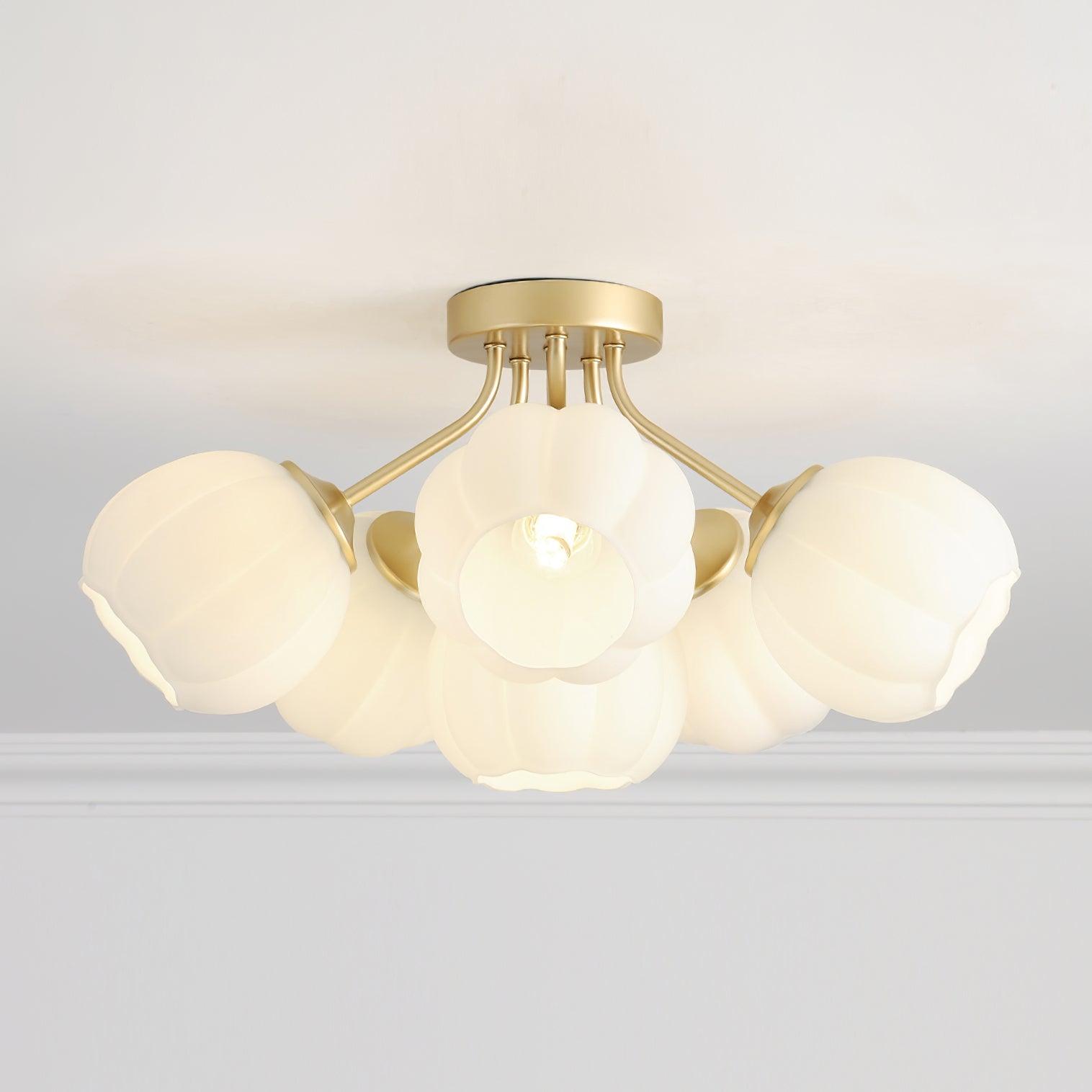 Ceiling Light Petal Globe Cluster Soft Glow Romantic Floral - Neutralighting