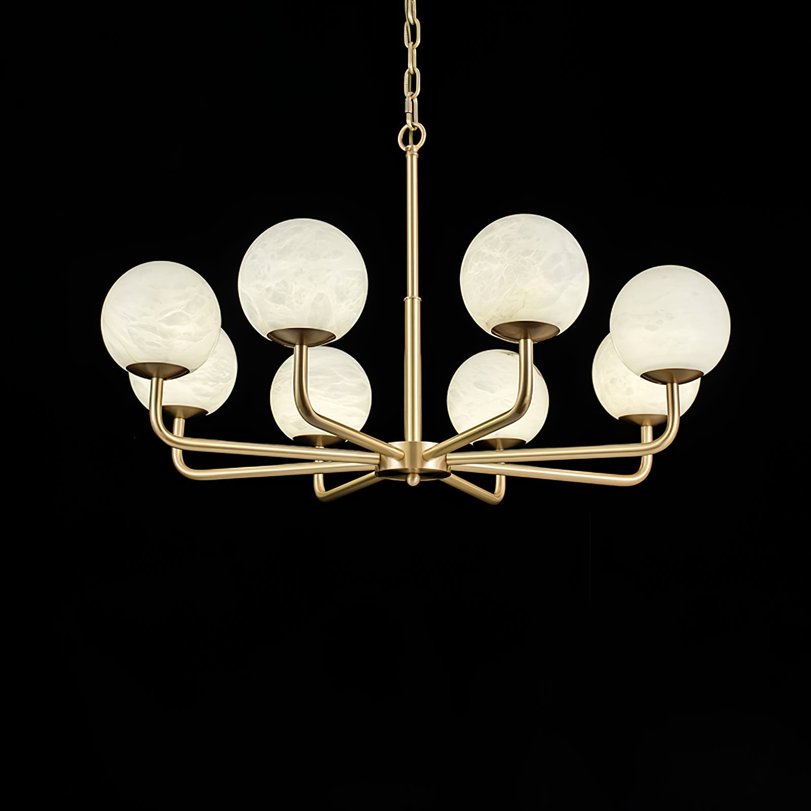 Erich Chandelier Alabaster Globe Elegance - Neutralighting