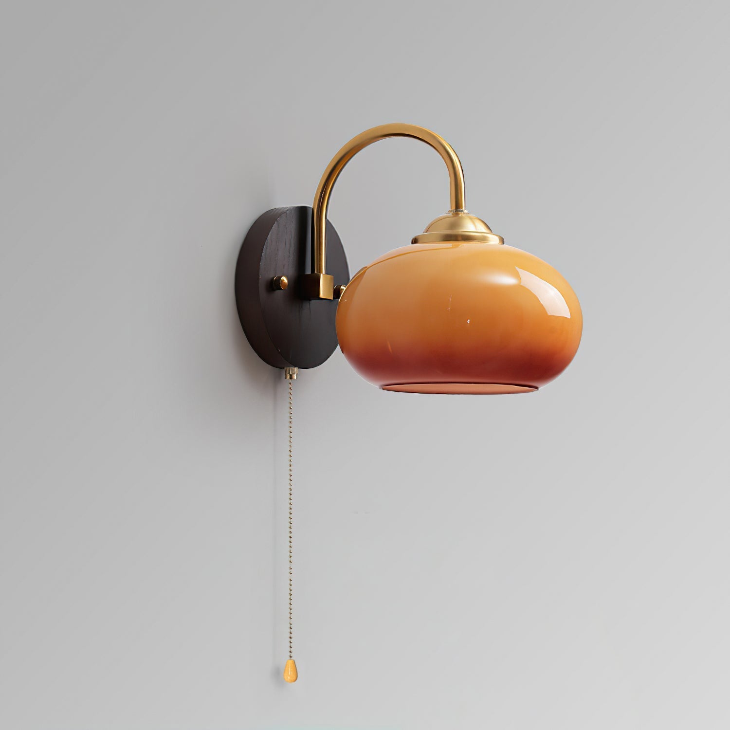Wall Lamp Arched Arm Glass Dome Shade Vintage Accent Modern Touch - Neutralighting