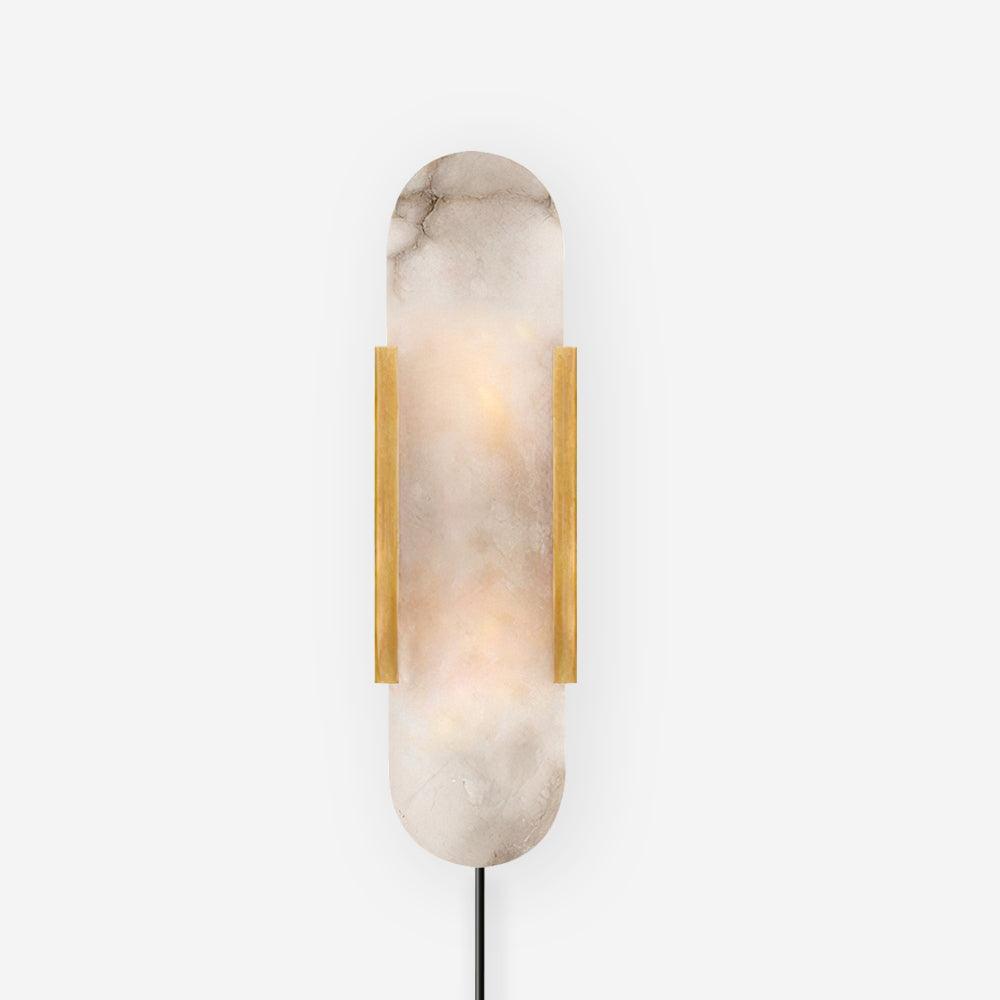 Kristy Luxury Elongated Alabaster Wall Lamp Copper Brass Black - Neutralighting