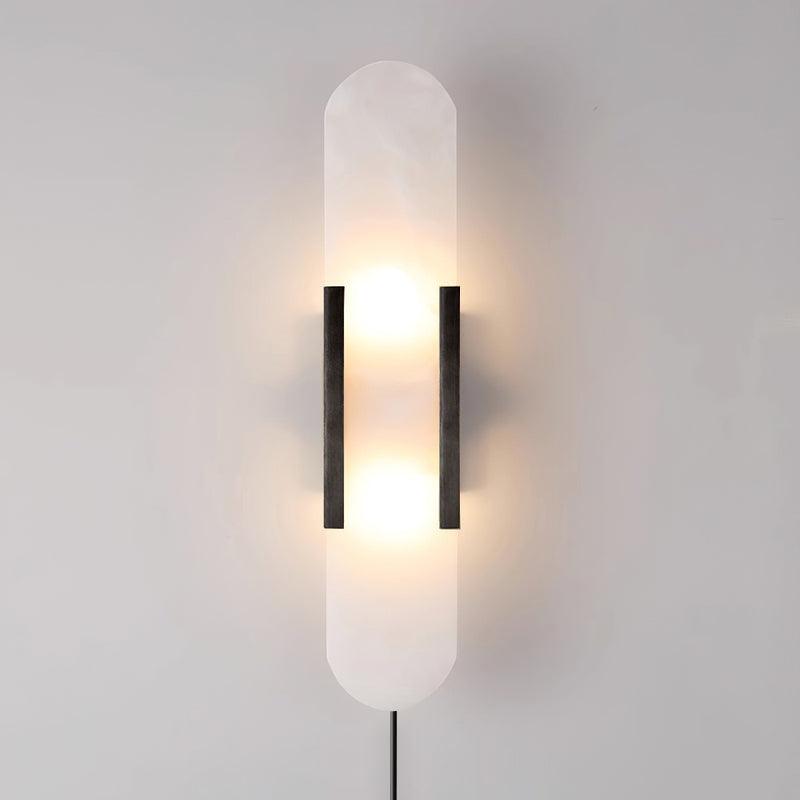 Kristy Luxury Elongated Alabaster Wall Lamp Copper Brass Black - Neutralighting