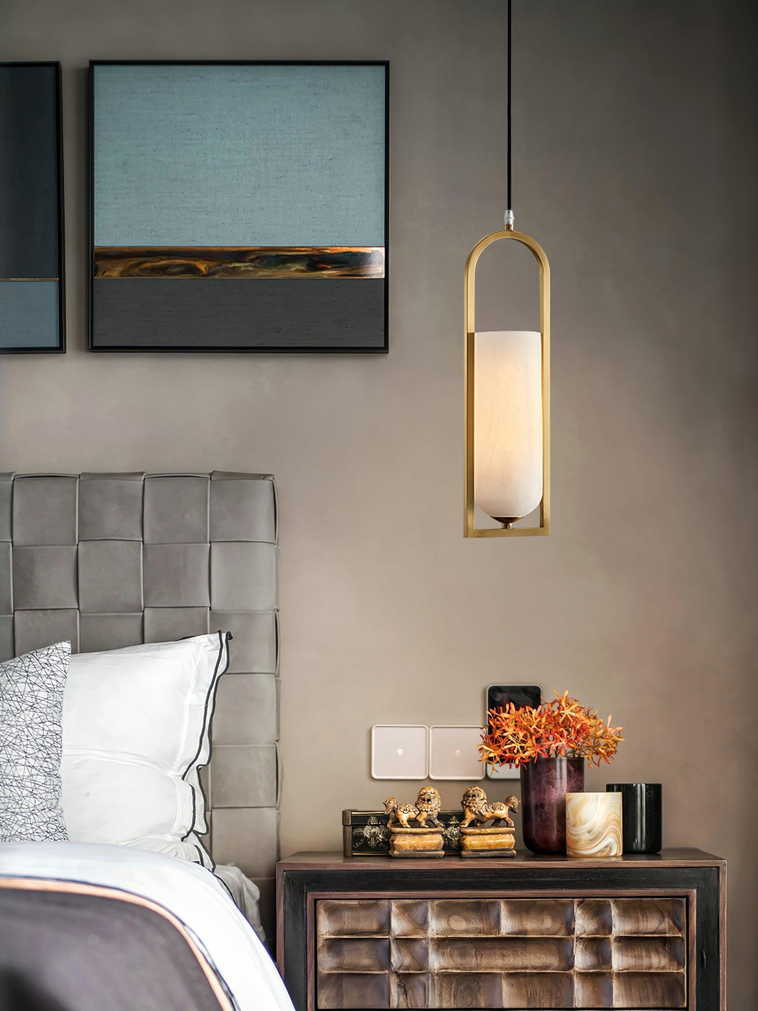 Aethyn Arch Alabaster Pendant Light - Neutralighting