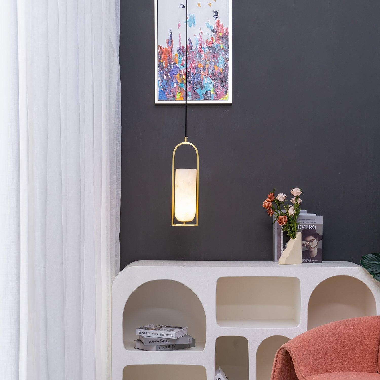 Aethyn Arch Alabaster Pendant Light - Neutralighting