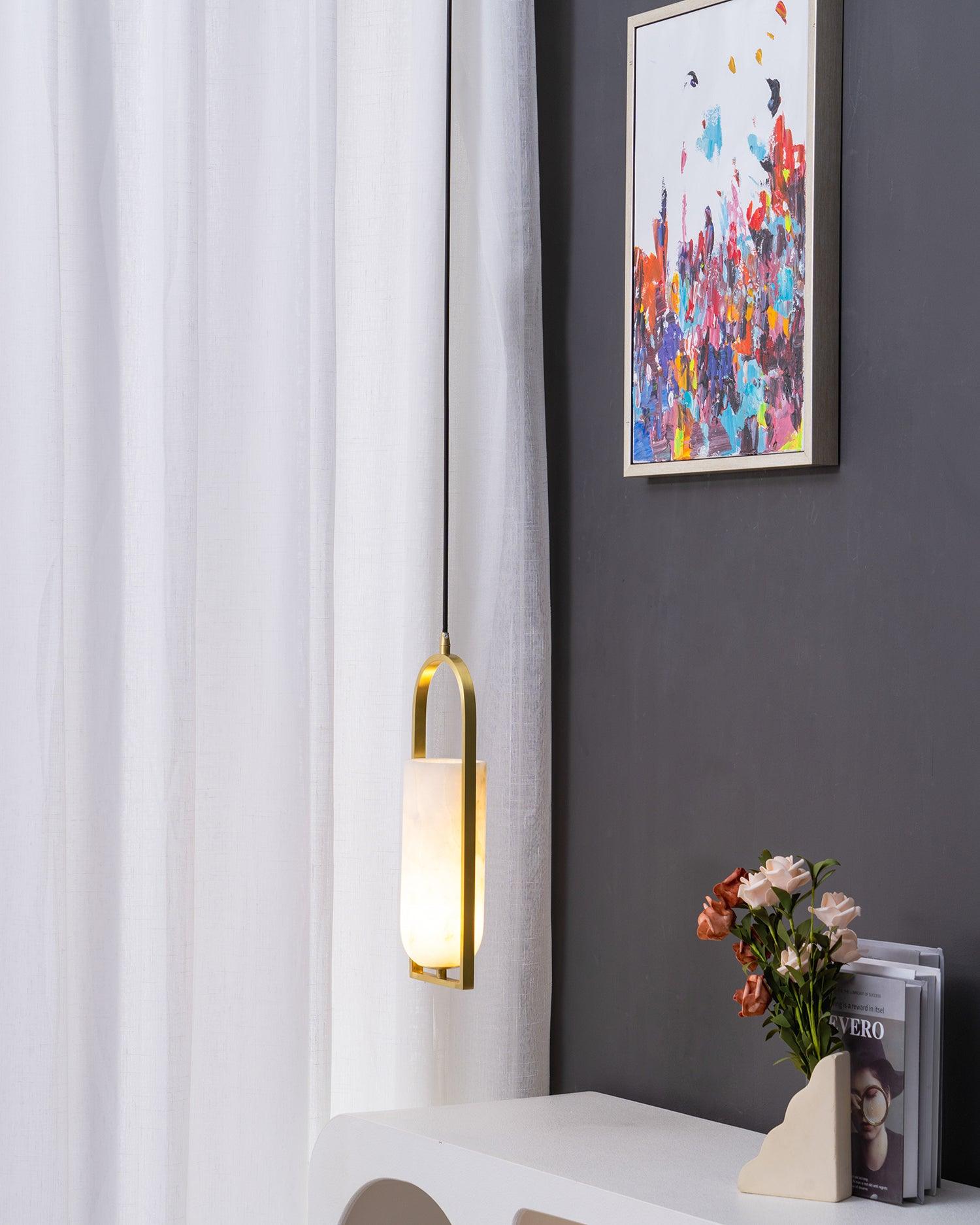 Aethyn Arch Alabaster Pendant Light - Neutralighting