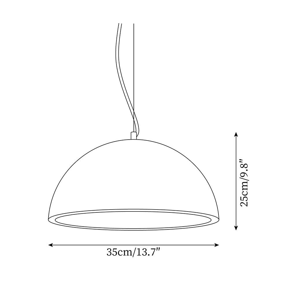 Ritta Pendant Light Travertine Dome Shade Industrial - Neutralighting