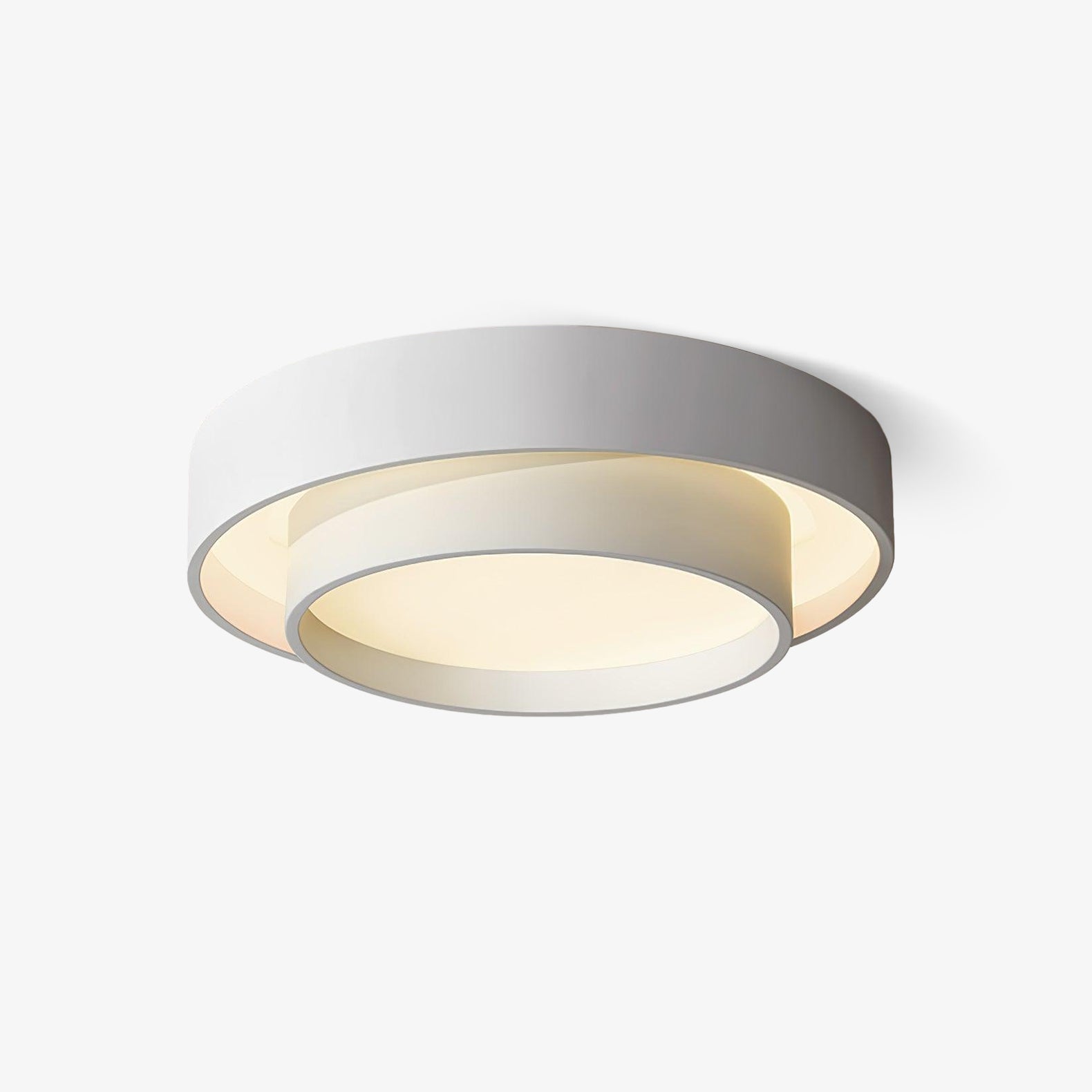 Orina Ceiling Lamp Double Ring Gray&Black&White Cylinder shape - Neutralighting