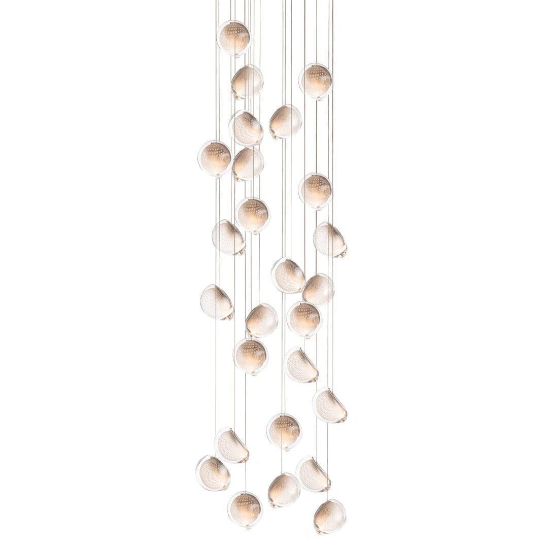Chandelier Mesh Glass Orbs Cluster Metal Frame Modern Minimalist - Neutralighting