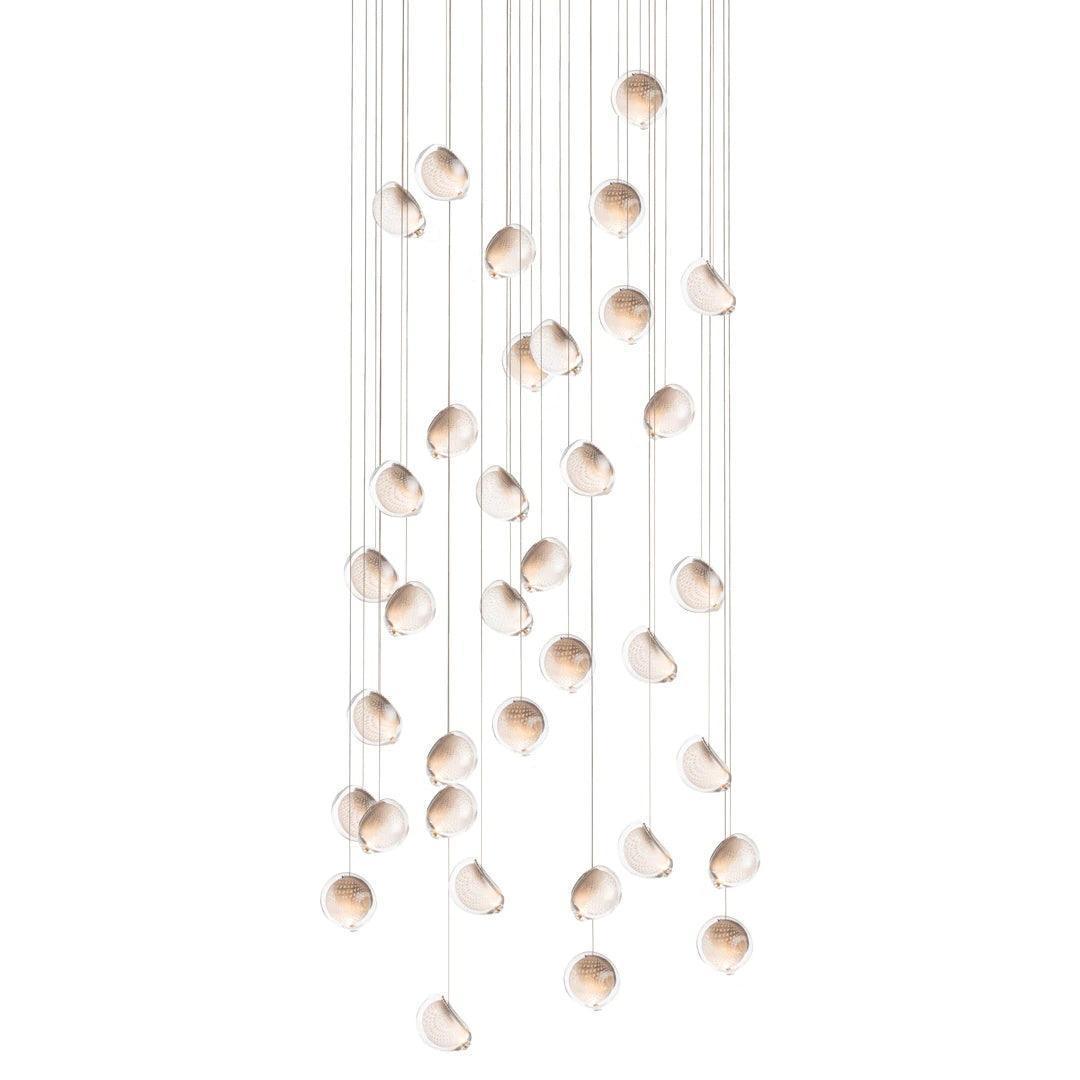 Chandelier Mesh Glass Orbs Cluster Metal Frame Modern Minimalist - Neutralighting