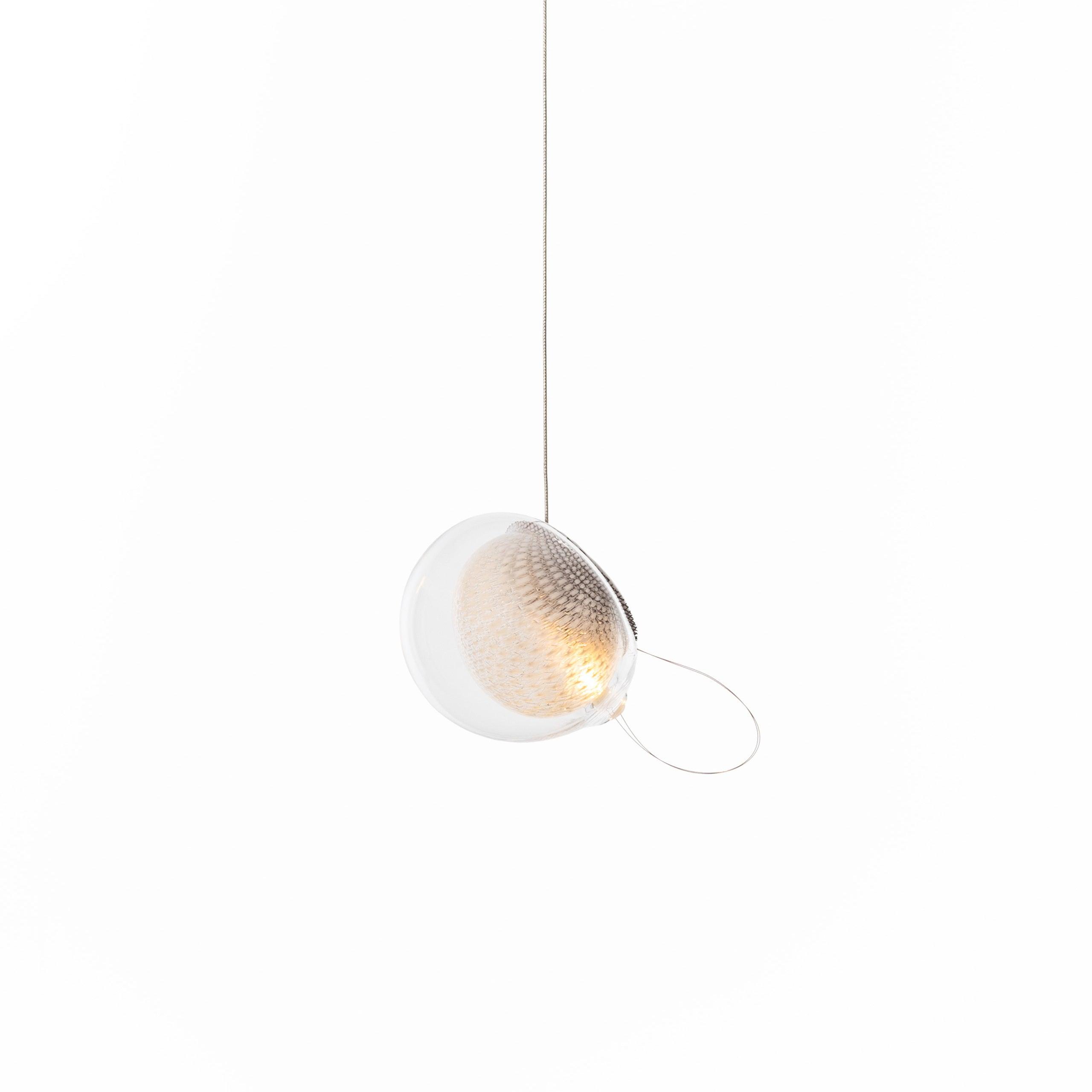 Chandelier Mesh Glass Orbs Cluster Metal Frame Modern Minimalist - Neutralighting