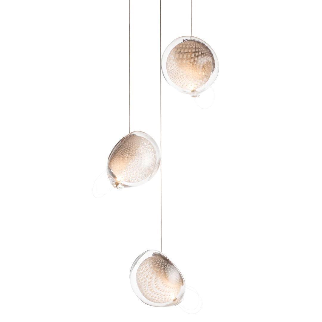 Chandelier Mesh Glass Orbs Cluster Metal Frame Modern Minimalist - Neutralighting