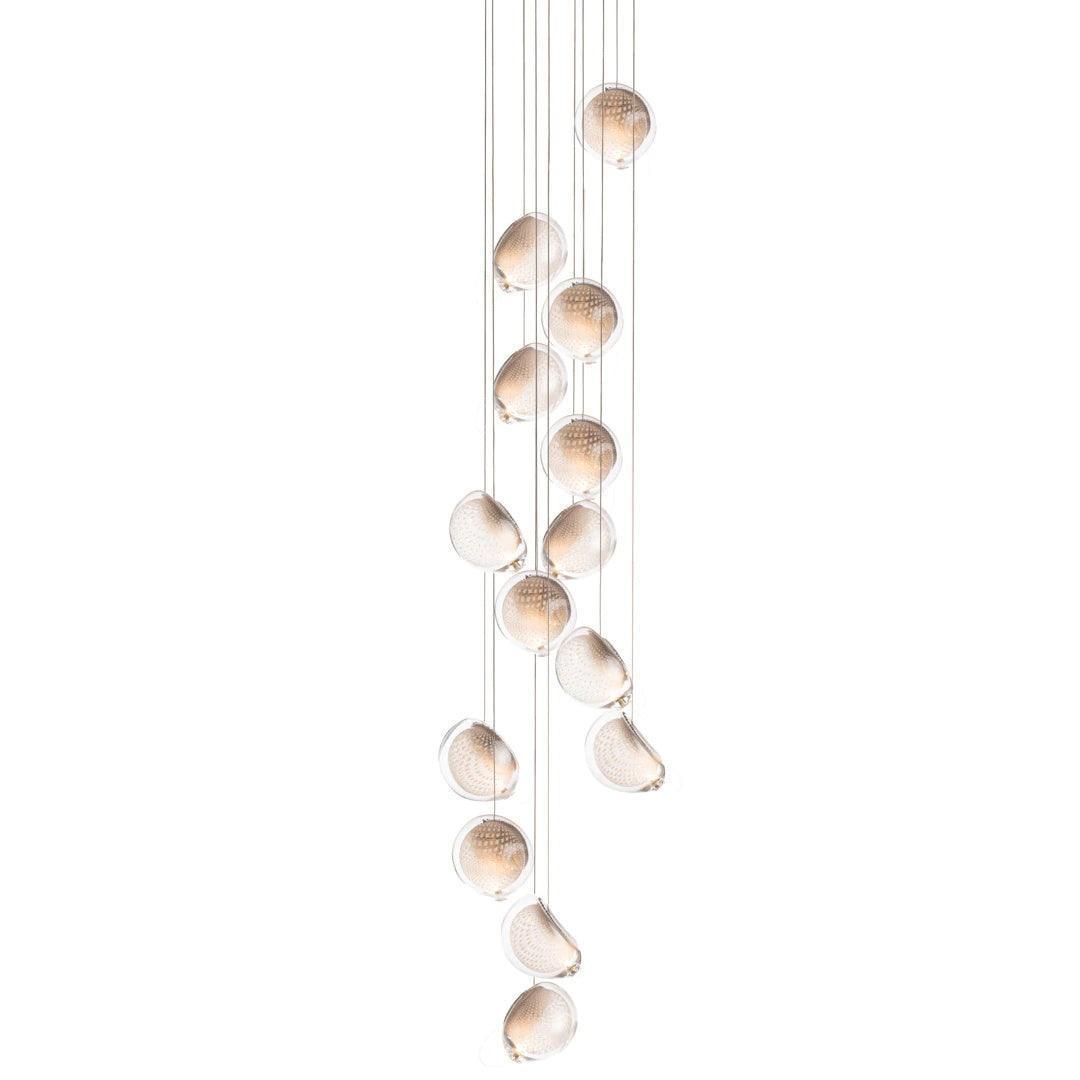 Chandelier Mesh Glass Orbs Cluster Metal Frame Modern Minimalist - Neutralighting