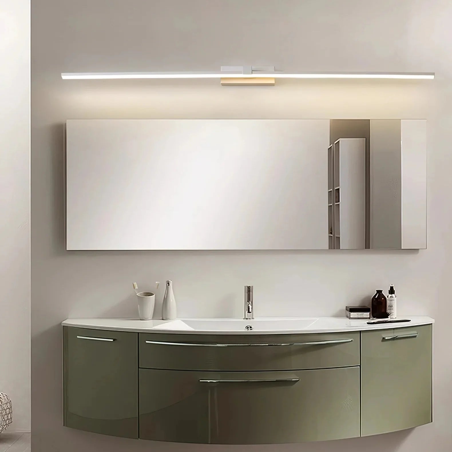 Hexa Linear Mirror Vanity Wall Lamp Bathroom Bedroom Modern - Neutralighting