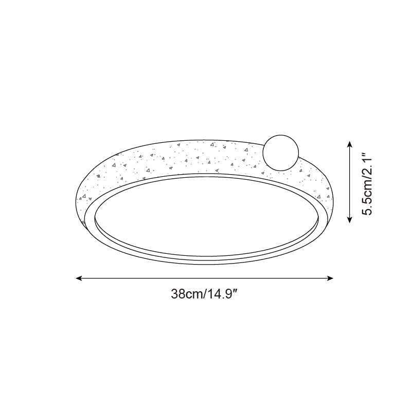 Ritta Cute Travertine Round Ceiling Light - Neutralighting