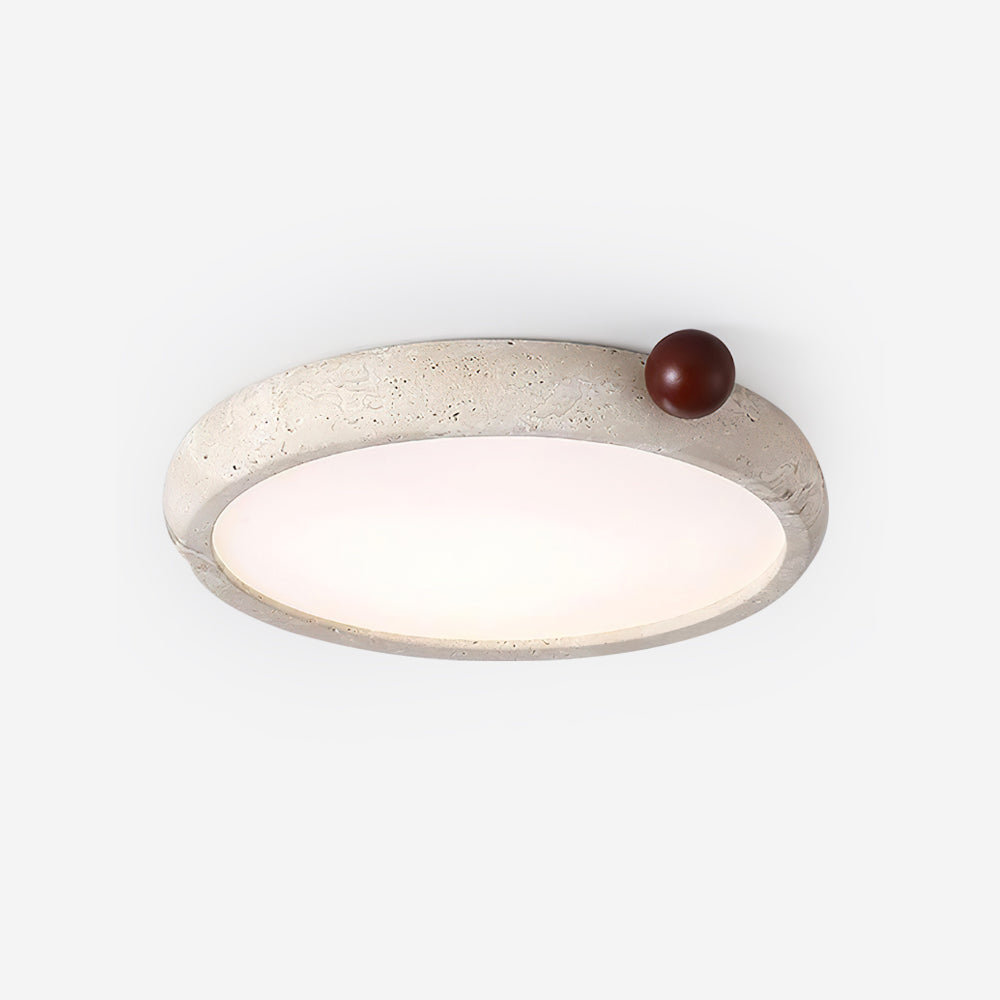 Ritta Cute Travertine Round Ceiling Light - Neutralighting