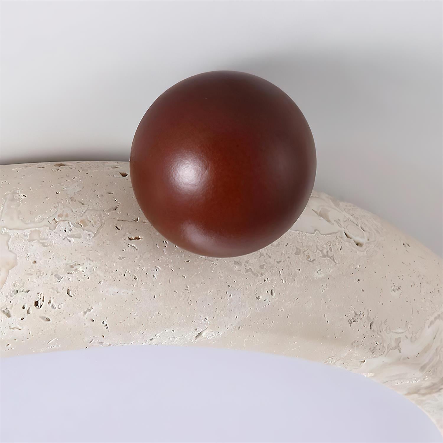 Ritta Cute Travertine Round Ceiling Light - Neutralighting