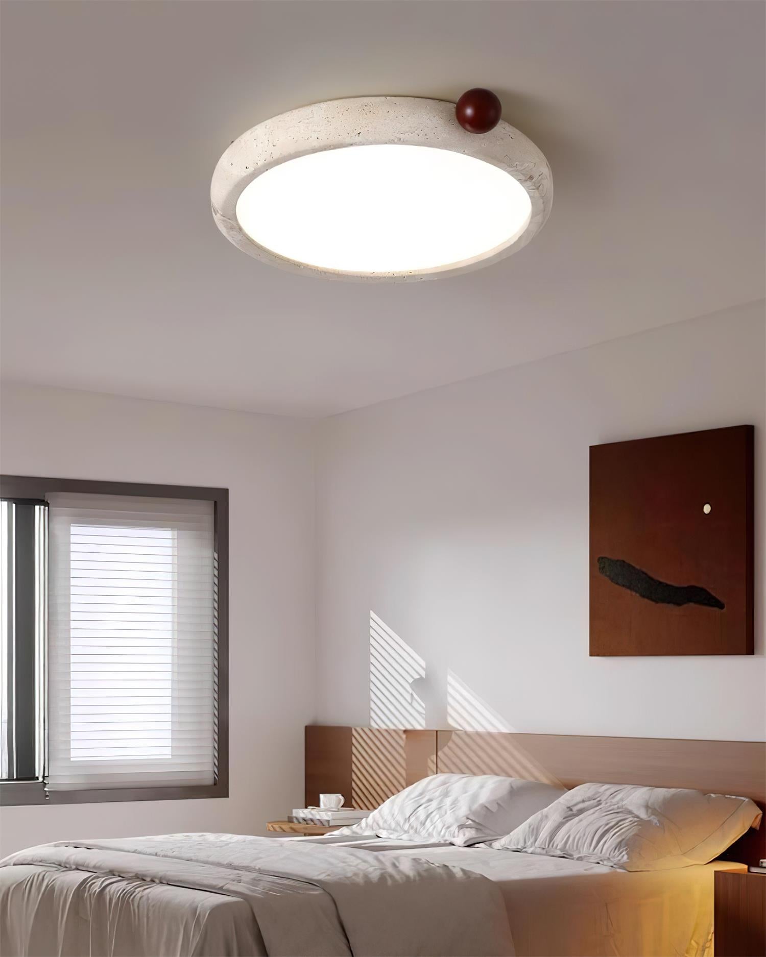 Ritta Cute Travertine Round Ceiling Light - Neutralighting