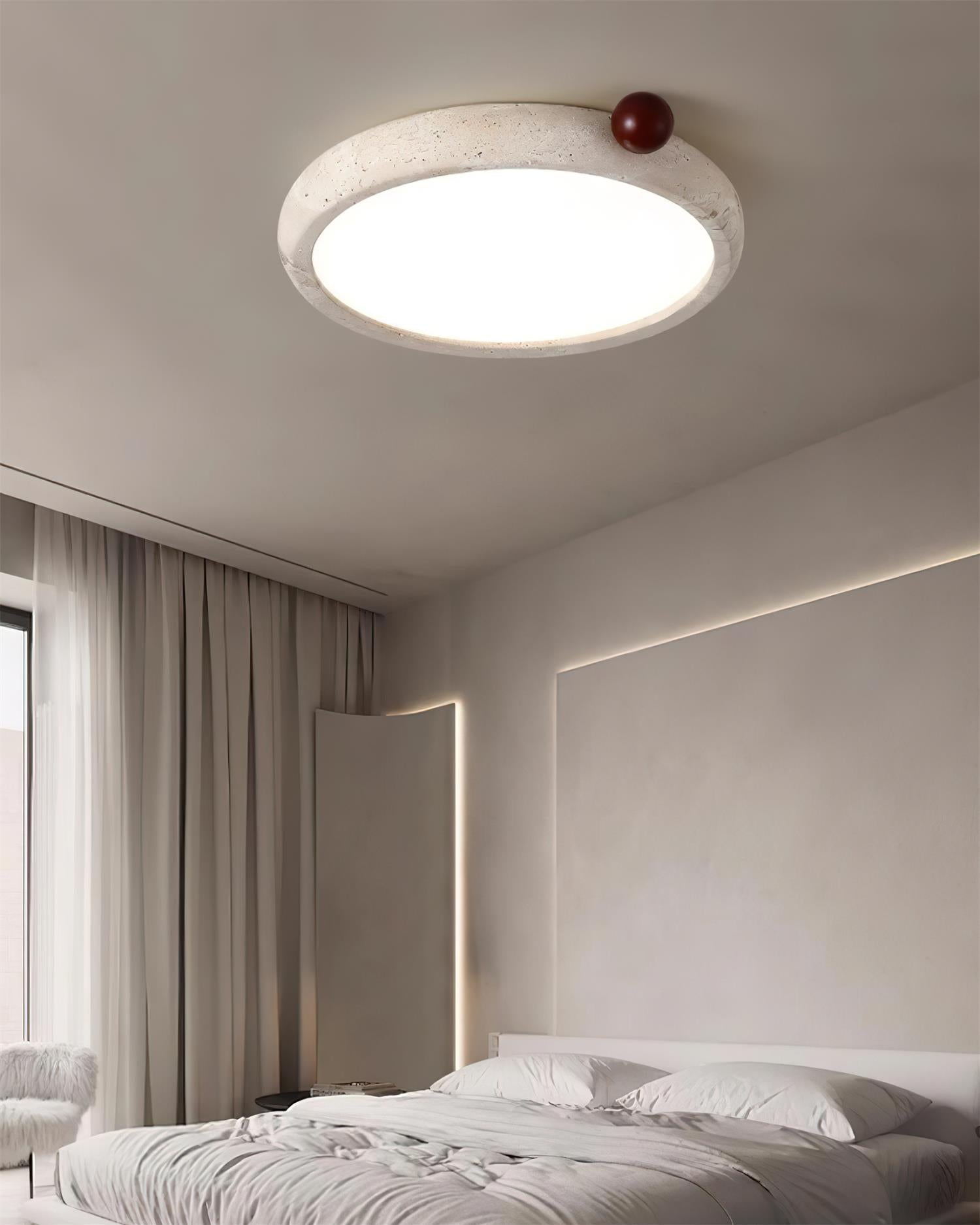 Ritta Cute Travertine Round Ceiling Light - Neutralighting