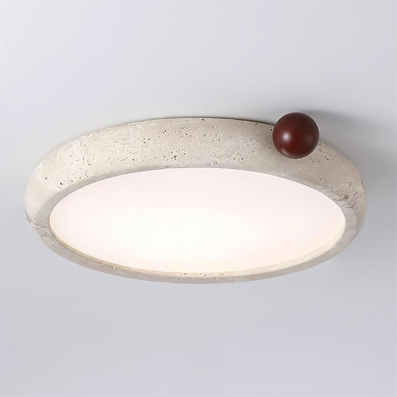 Ritta Cute Travertine Round Ceiling Light - Neutralighting