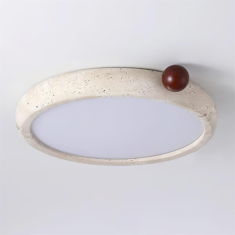 Ritta Cute Travertine Round Ceiling Light - Neutralighting