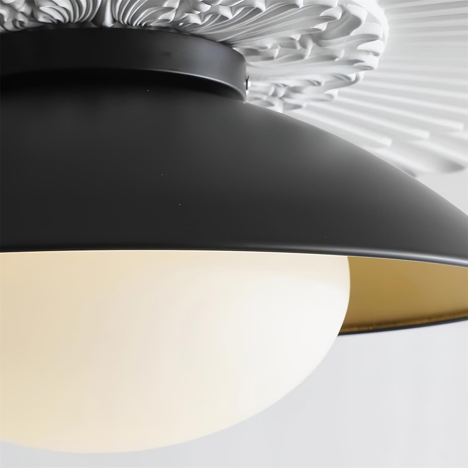 Ceiling Light Metal Canopy Glass Globe Modern Minimalist - Neutralighting